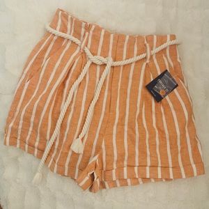 High-Waisted Plaid Shorts